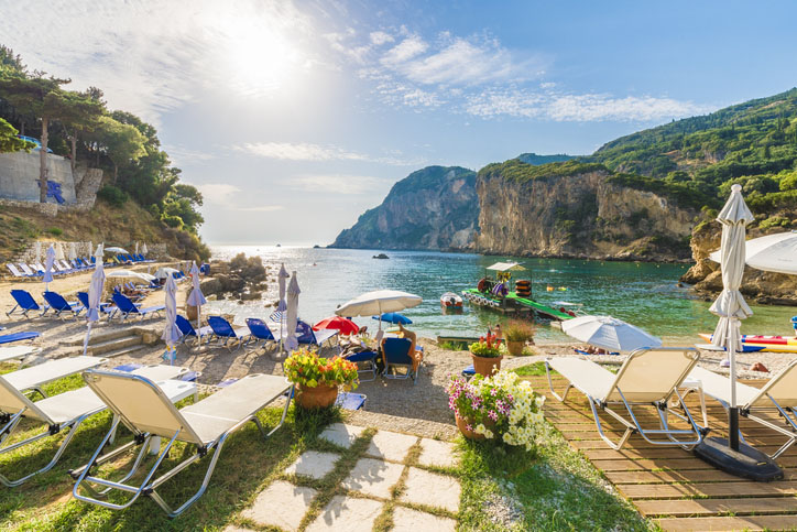 Beach in Corfu Island