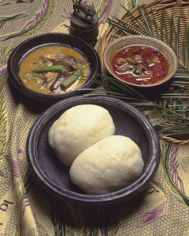 Cuisine served in Ghana with fufu