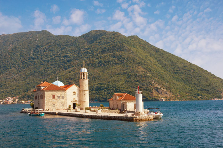Our Lady of the Rocks Church in Kotor, Montenegro.
