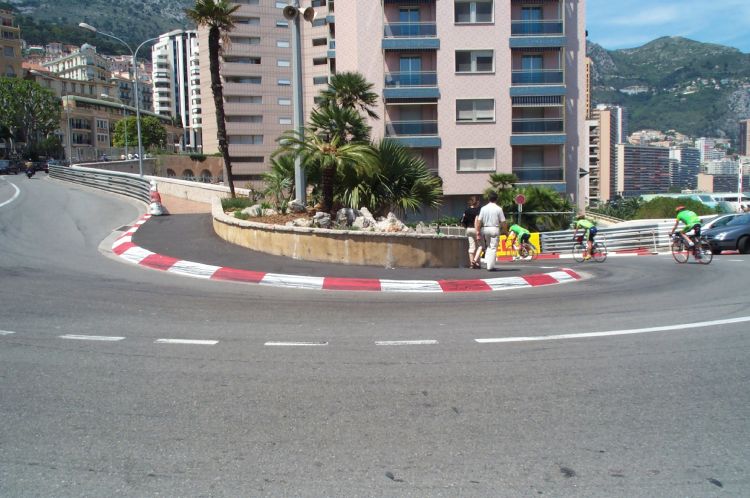 The hairpin curve on the Monaco Grand Prix Formula 1 circuit