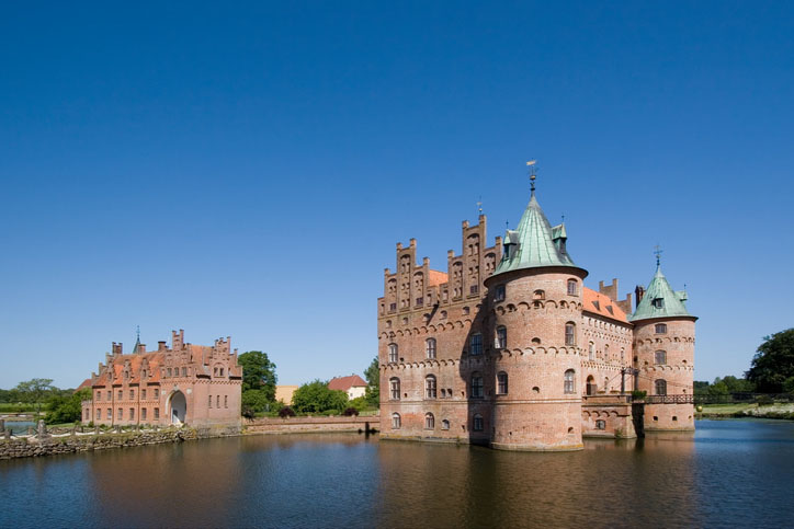 The old Egeskov Castle on Funen, Denmark