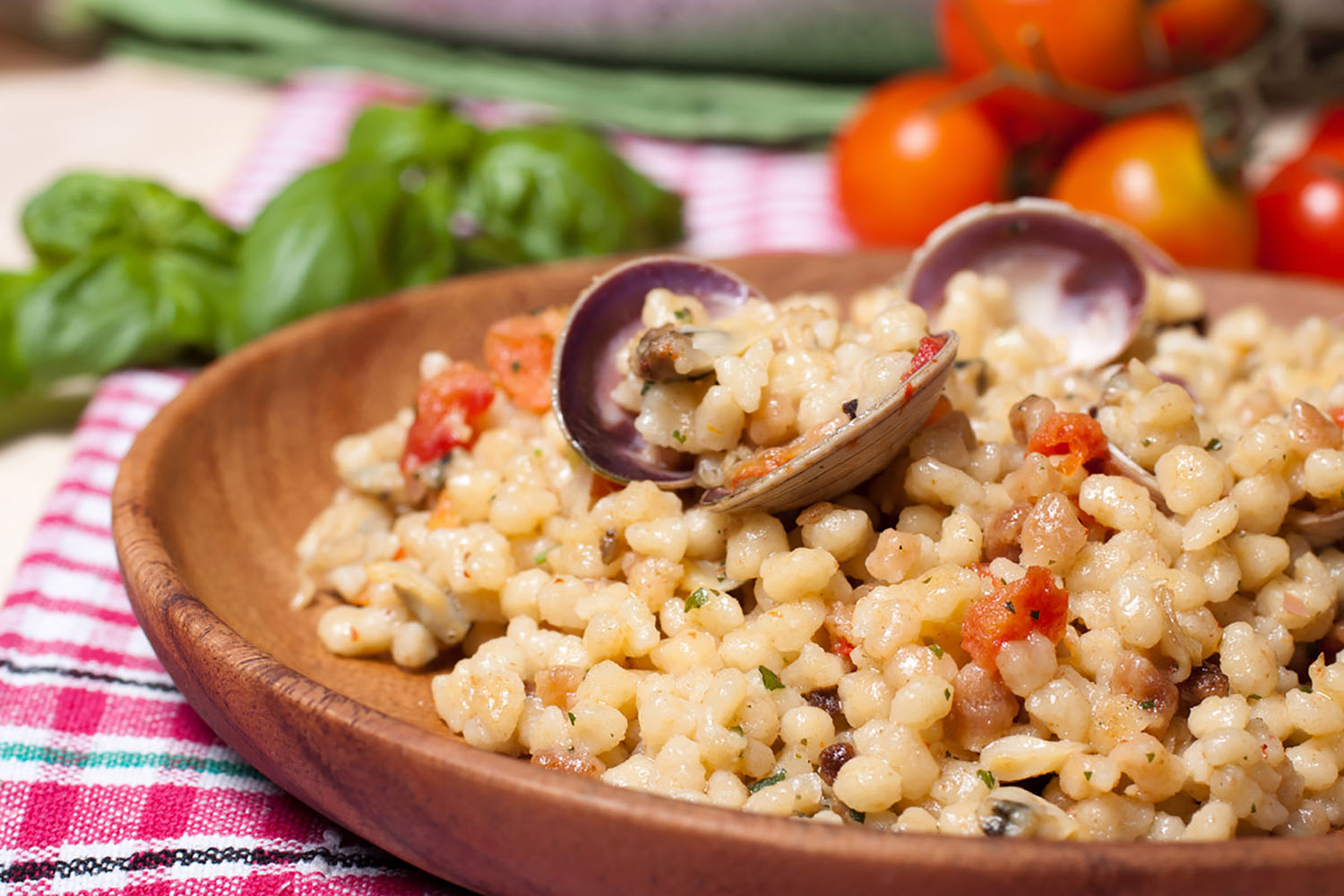Fregola sarda with clams