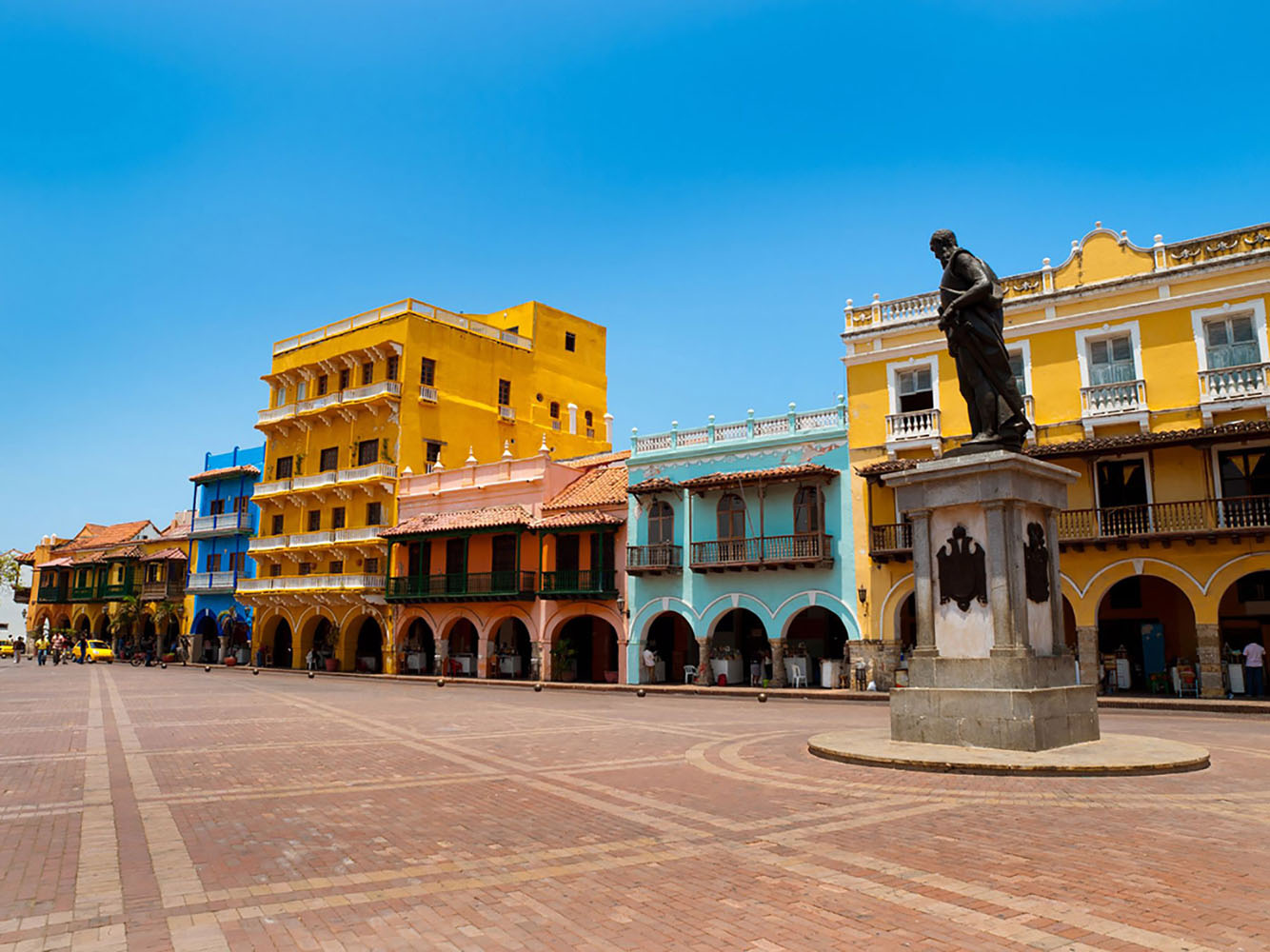 A plaza in Cartagena, Colombia