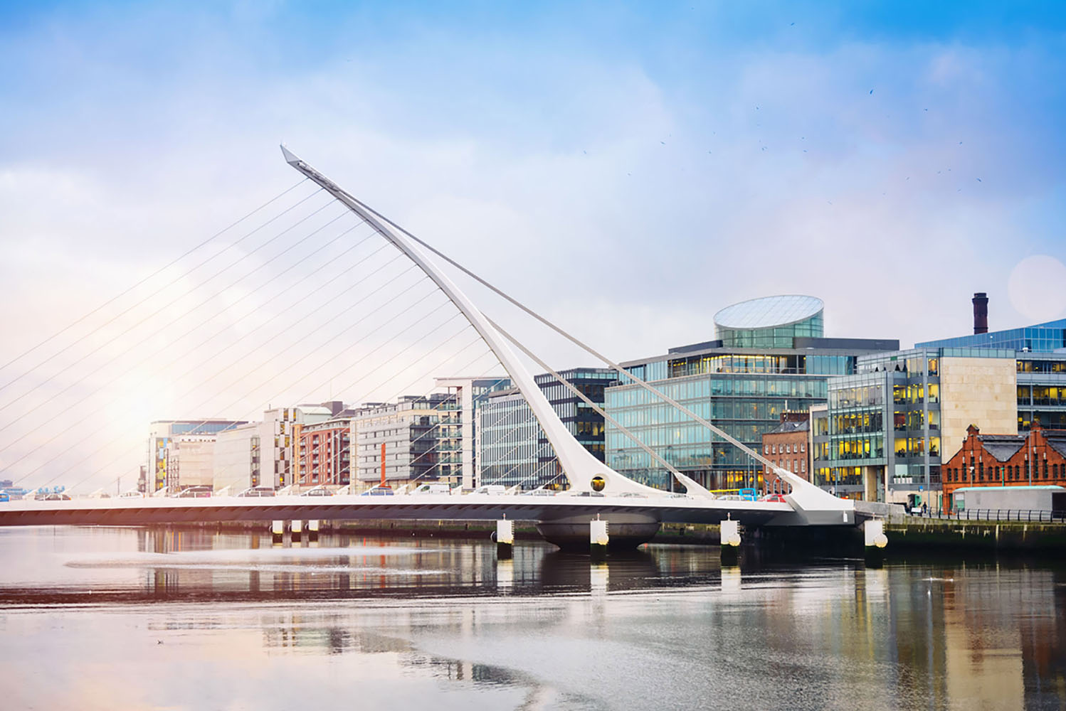 Samuel Beckett Bridge in Dublin has a harp-inspired shape.