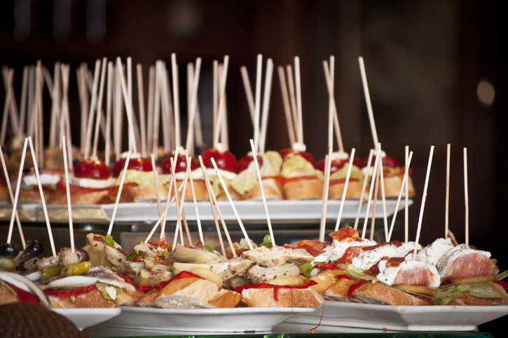 tapas in a typical restaurant in Spain
