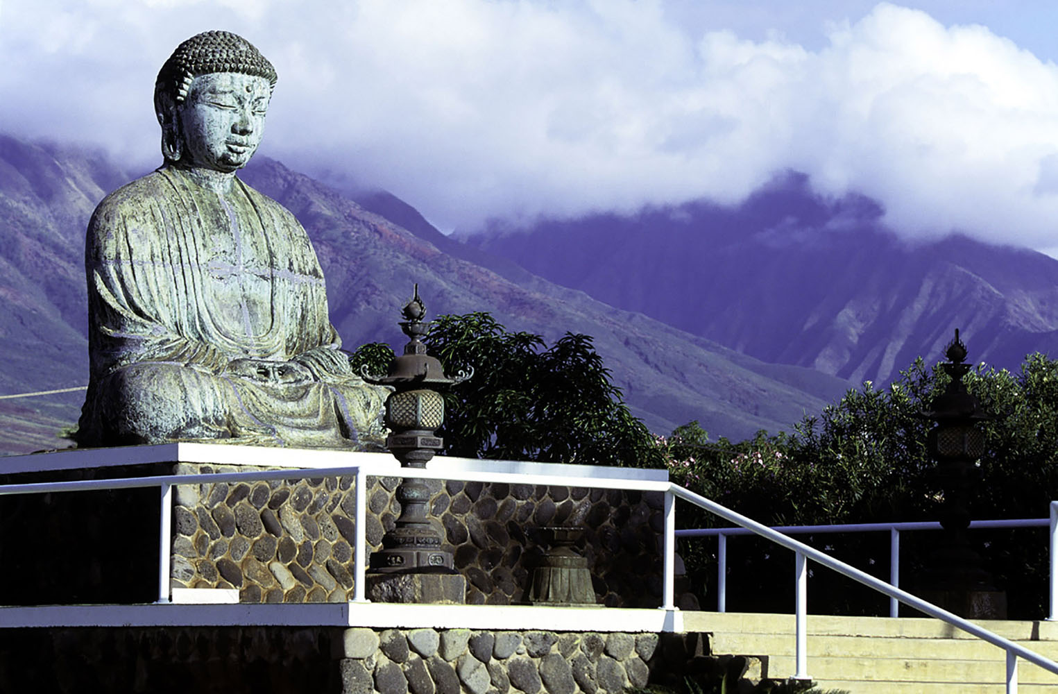 One of the largest Buddha statues in the world at the Jodo Mission in Lahaina