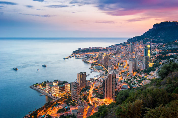 Sunset on Monte Carlo, Monaco