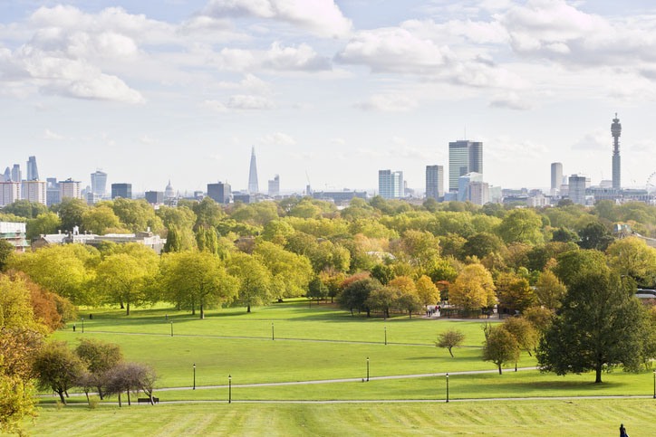 London city seen from Primrose Hill