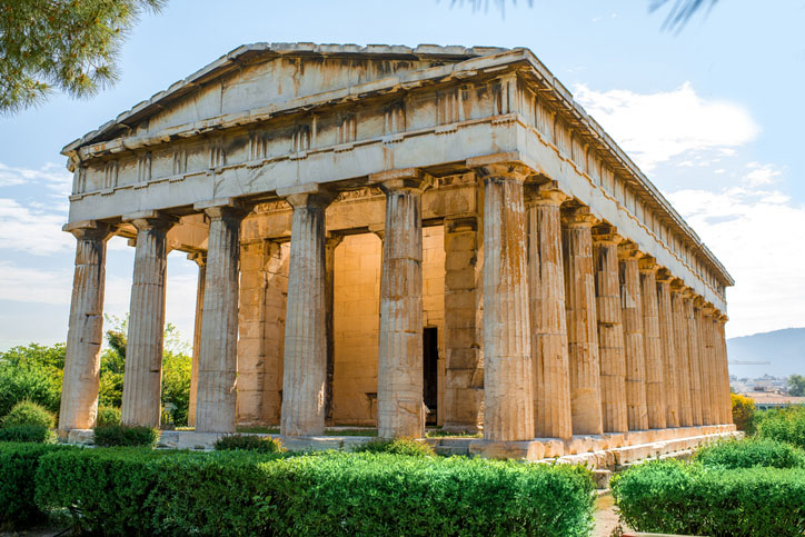 Hephaistos temple in Agora in Athens, Greece