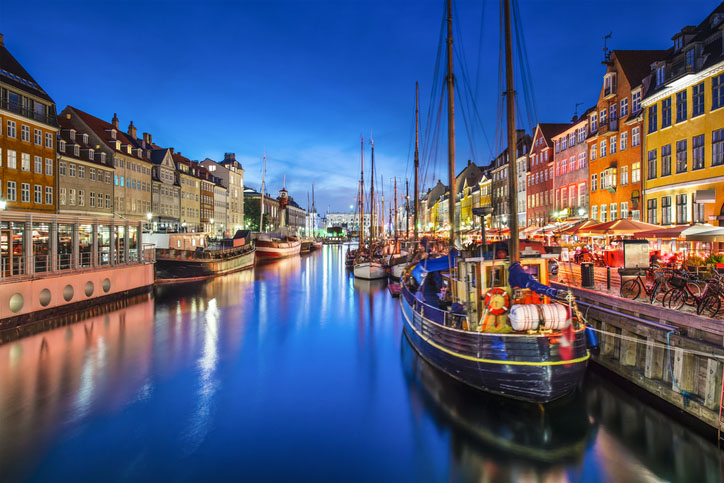 Copenhagen, Denmark on the Nyhavn Canal