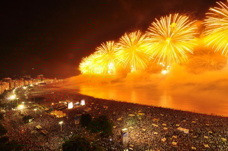 New Year's Eve Party on Copacabana Beach