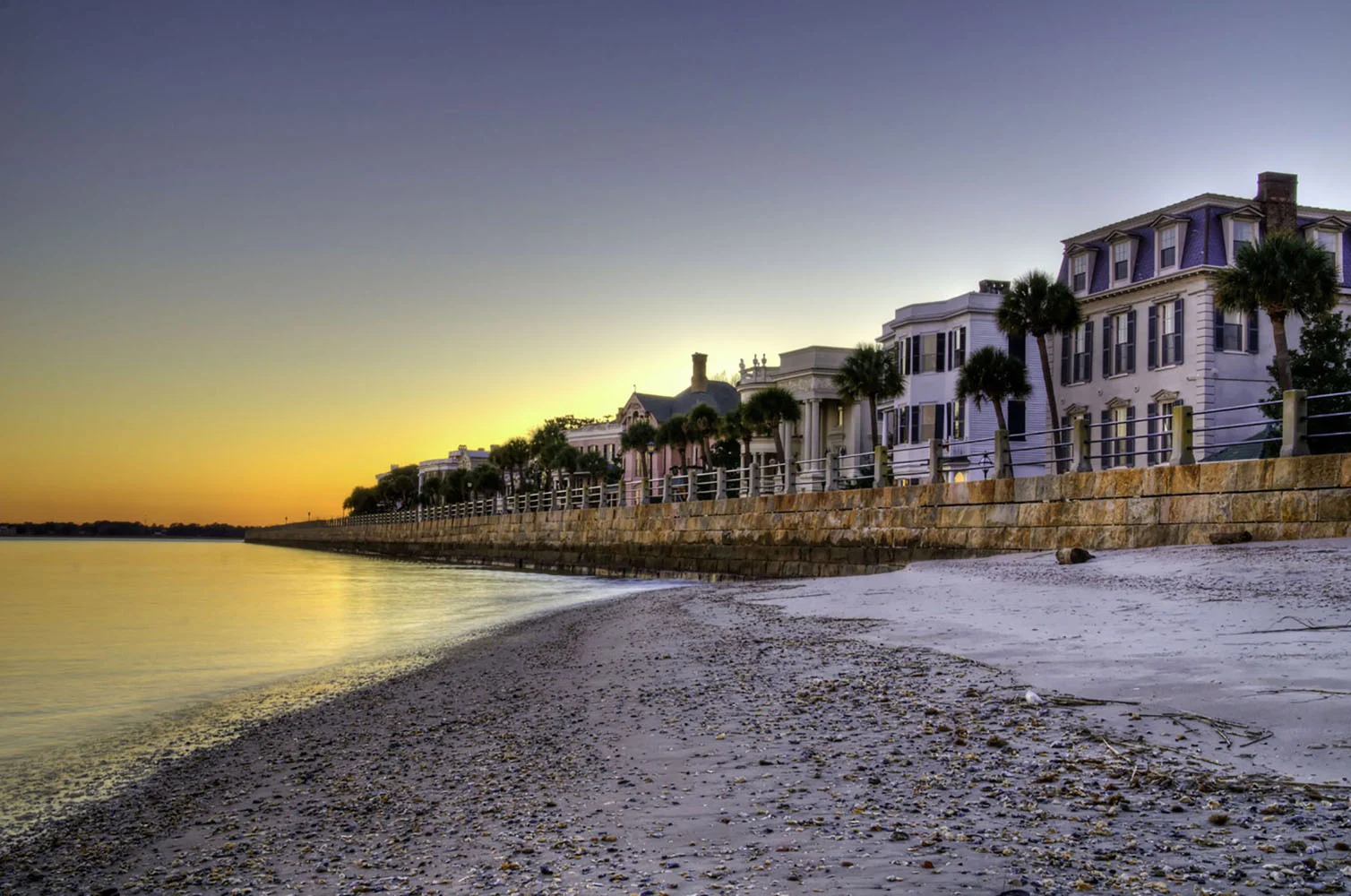 The Battery in Charleston, South Carolina at Twilight