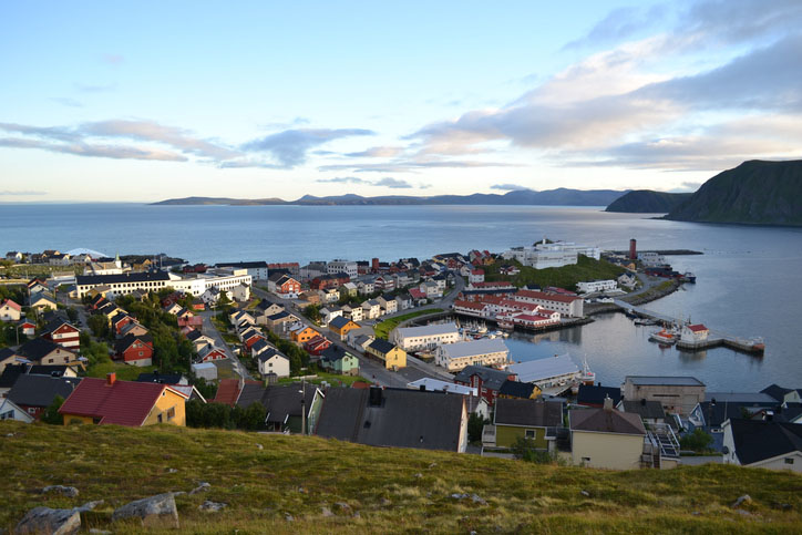Honningsvag during Midnight sun