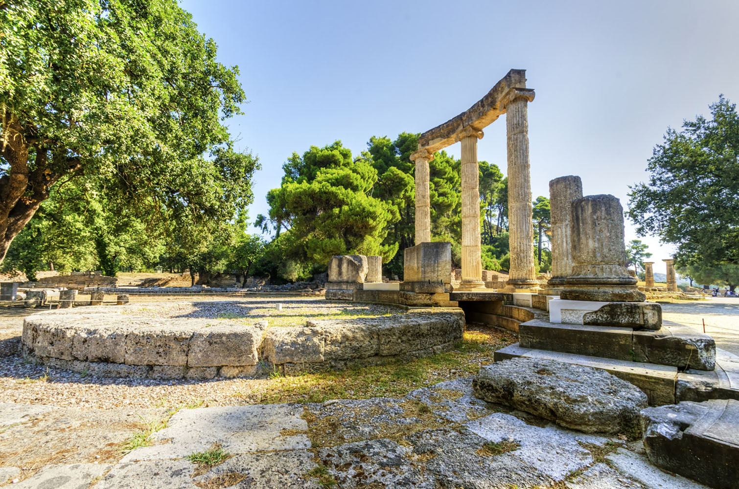 Ruins of the ancient site of Olympia. Greece