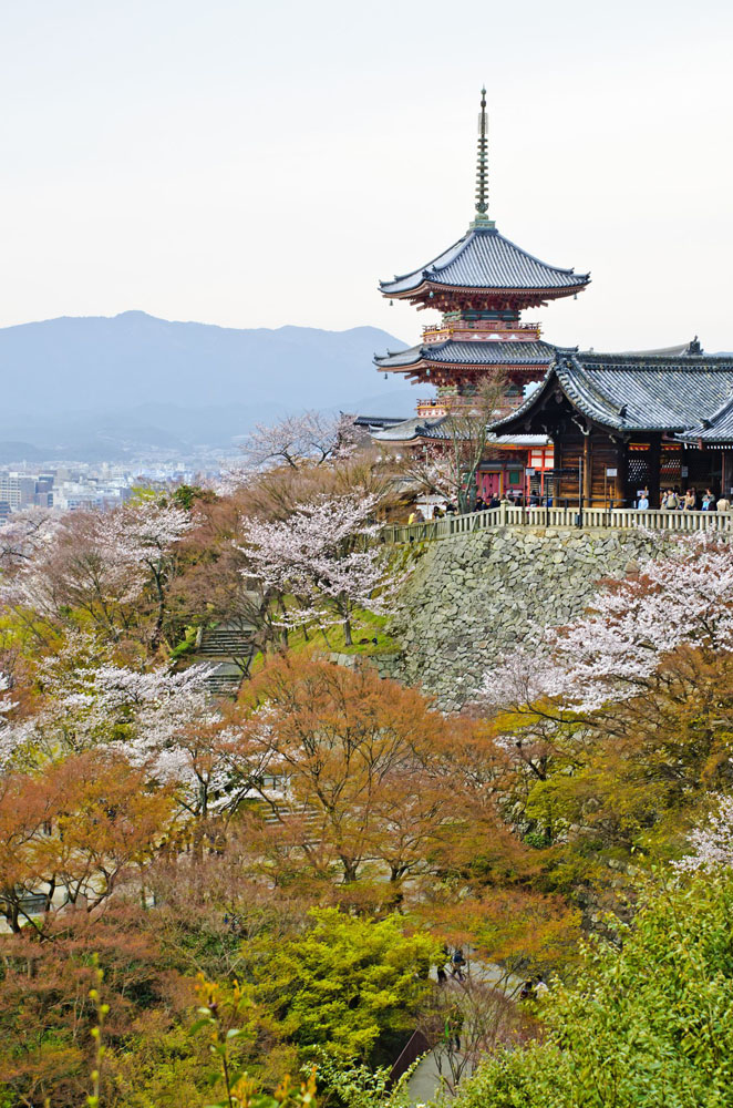 Kiyomizu Temple in Kyoto, Japan.