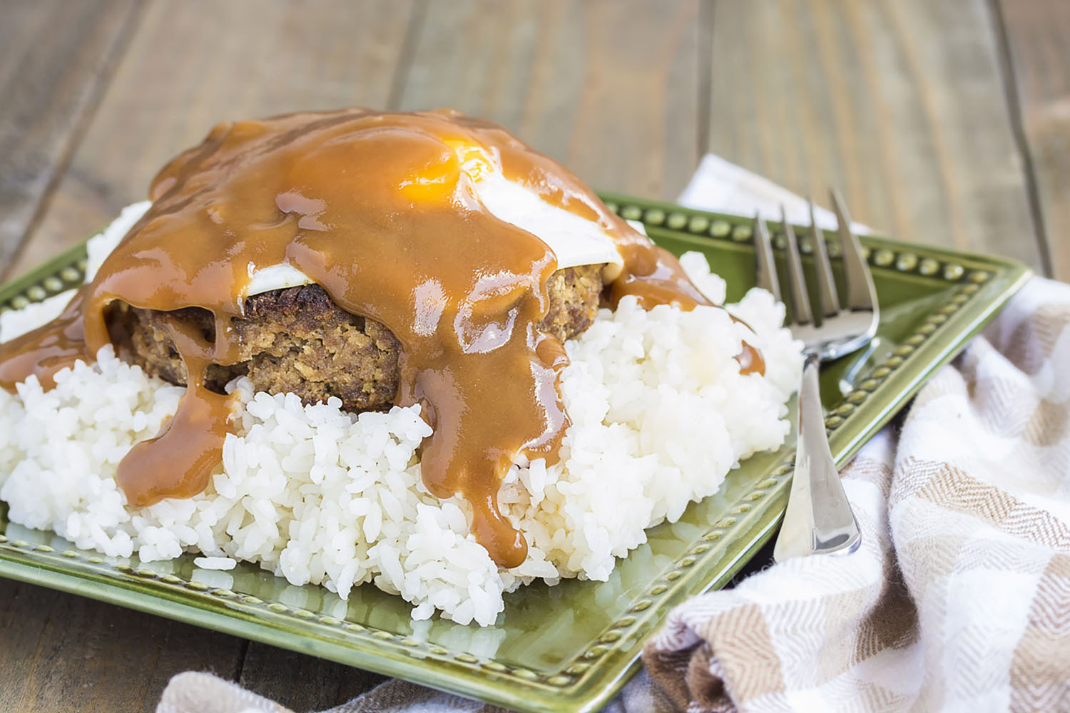 The traditional Hawaiian meal of loco moco