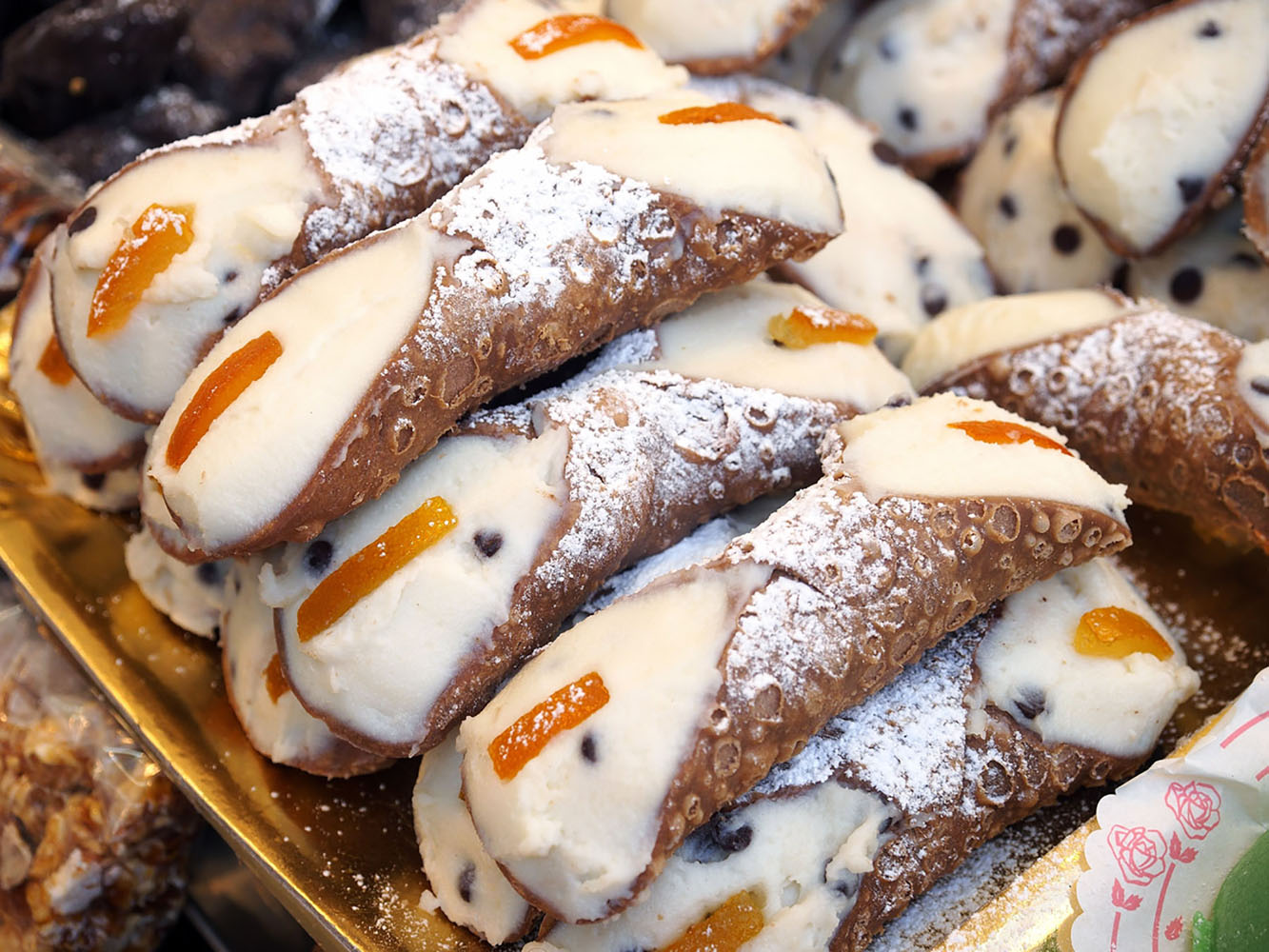 Traditional Sicilian dessert of Cannoli.
