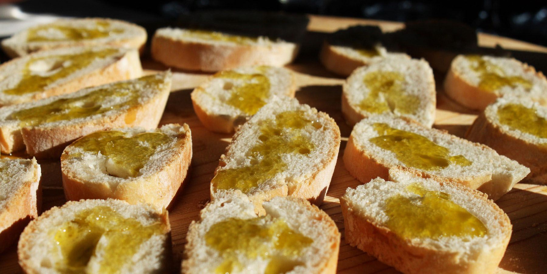 Bruschetta, bread and extra virgin olive oil