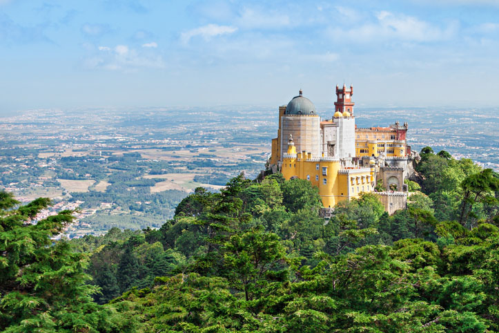 Pena National Palace overlooking Sintra