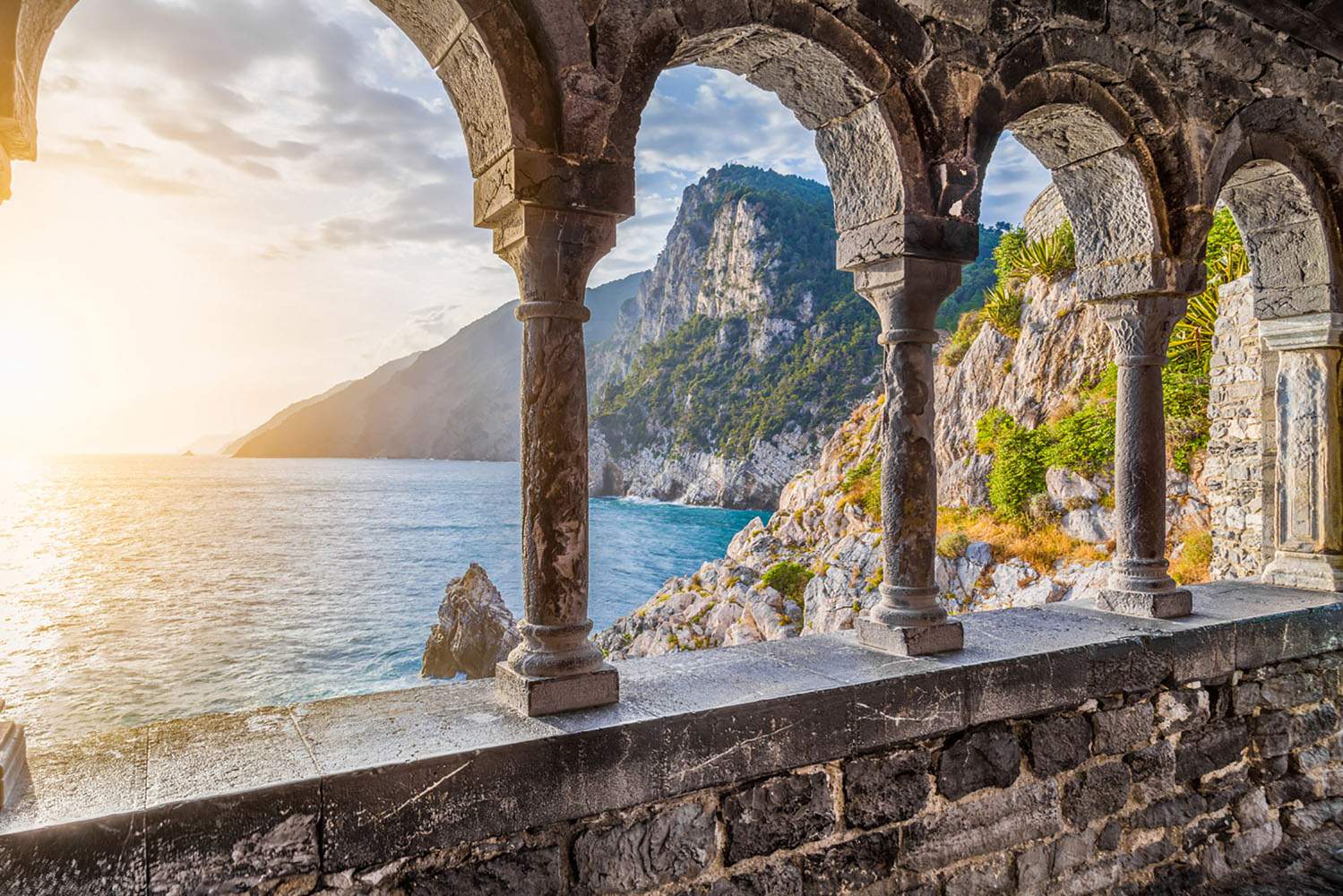 View from the Church of St. Peter in Porto Venere, Italy