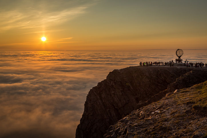 North Cape, Norway during a Midnight Sun