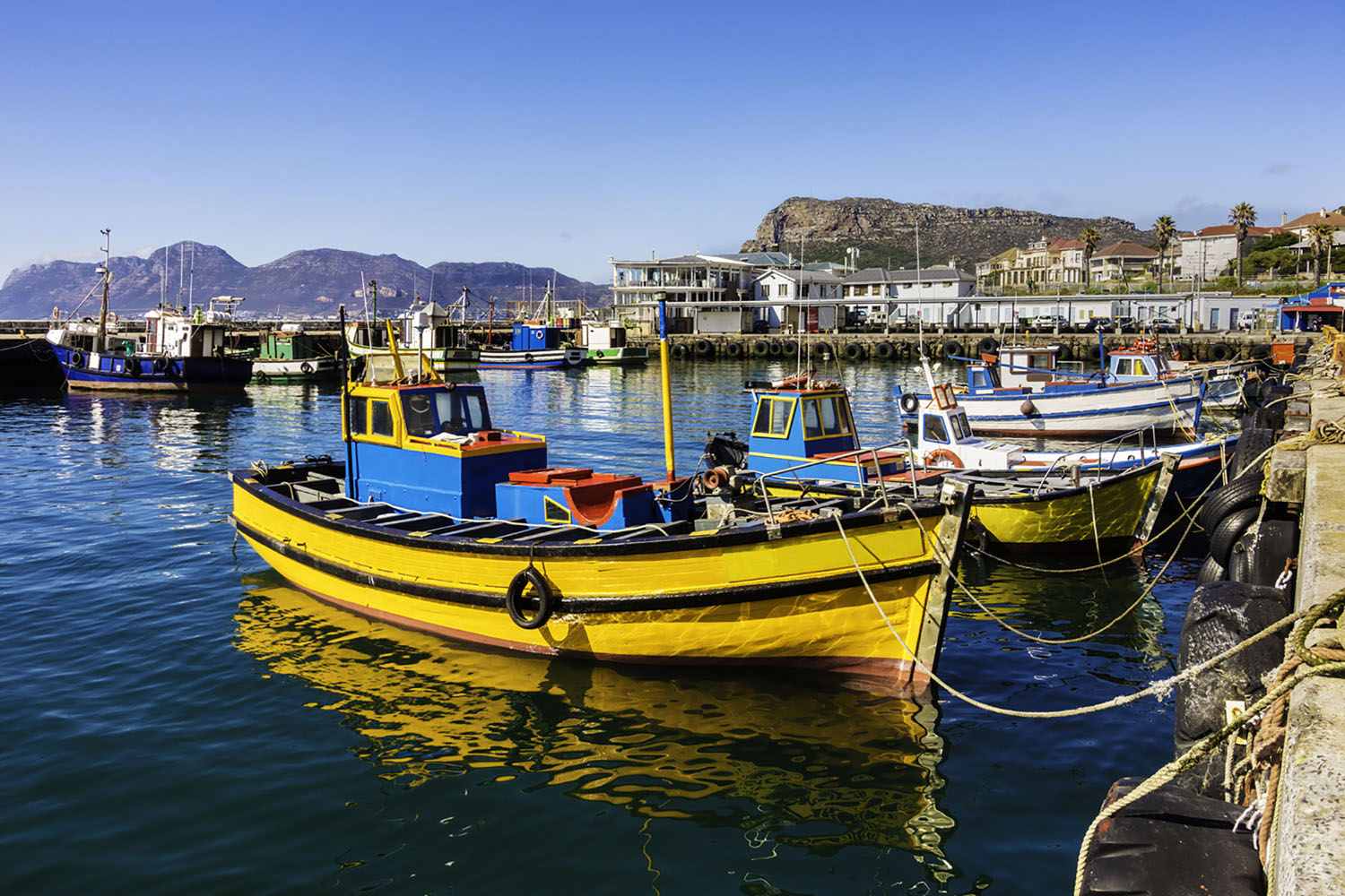 A fishing boat in Kalk Bay in South Africa.