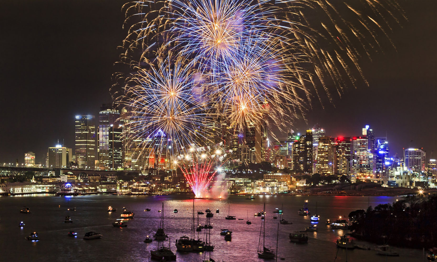 New Year fireworks celebration in Sydney, Australia
