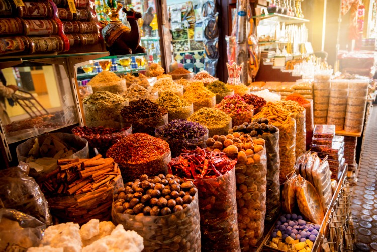 Spices in the spice souk in Dubai