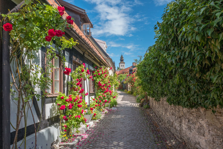 The medieval town of Visby in Sweden