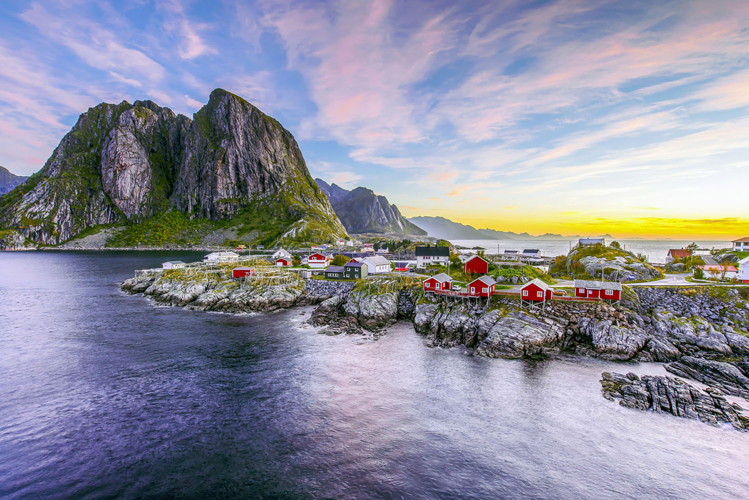 Lofoten, Norway at sunrise.