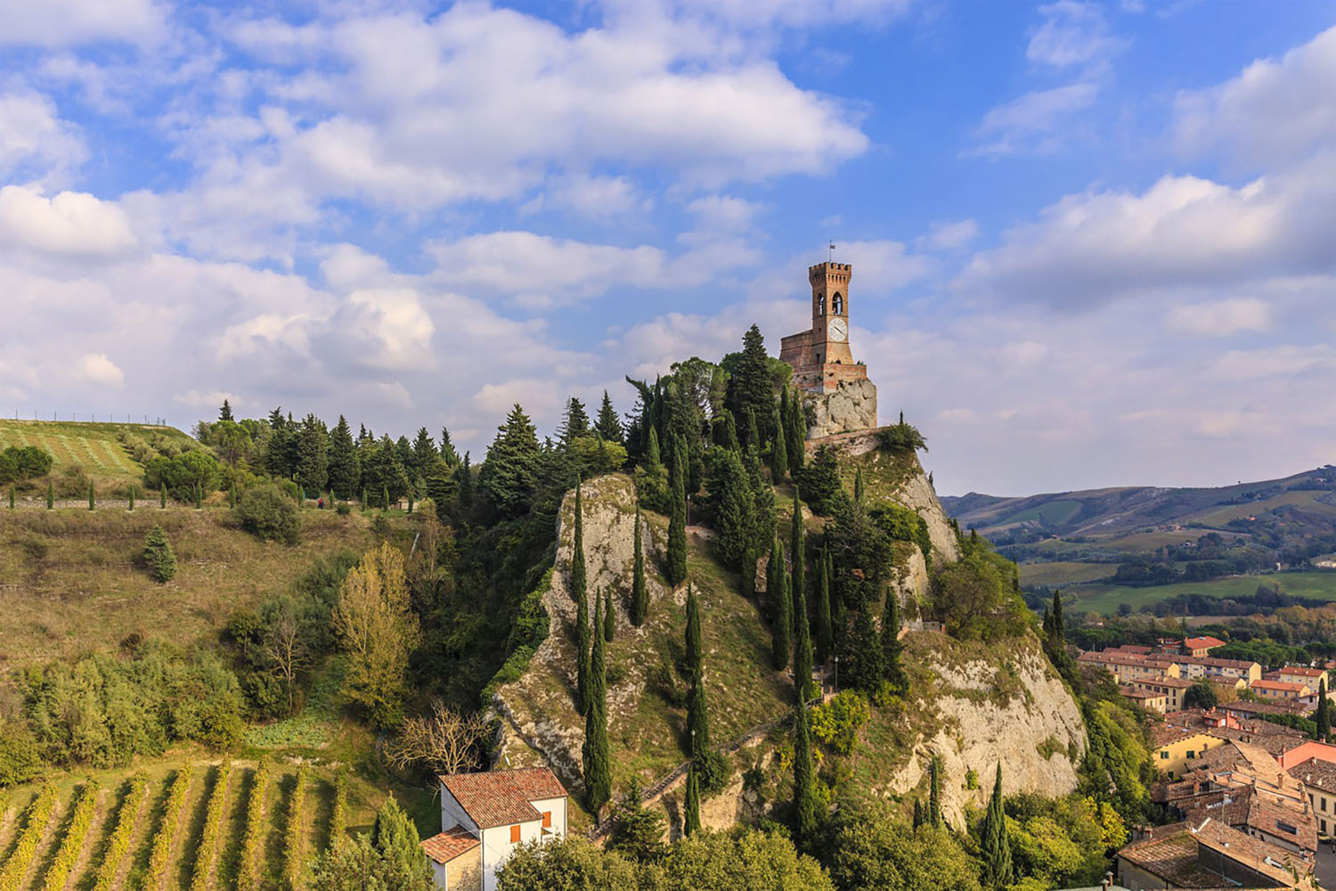 The Brisighella Clock Tower in Emilia-Romagna, Italy