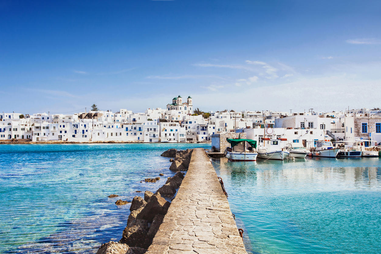 Beautiful Naousa village, Paros island, Cyclades, Greece