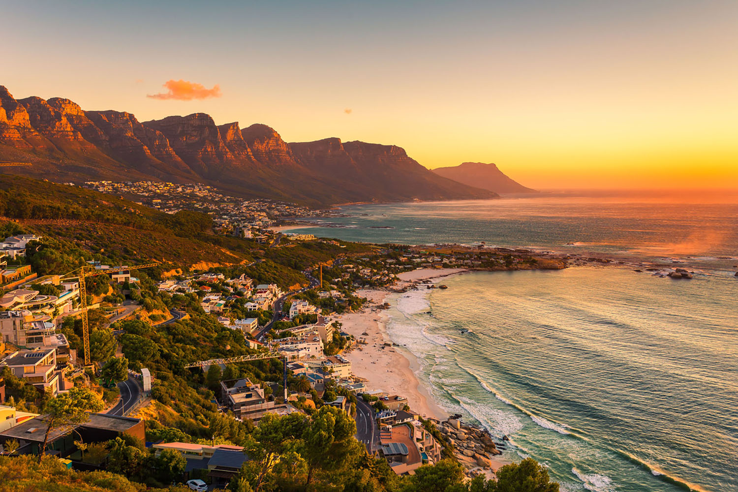 Cape Town at sunset.