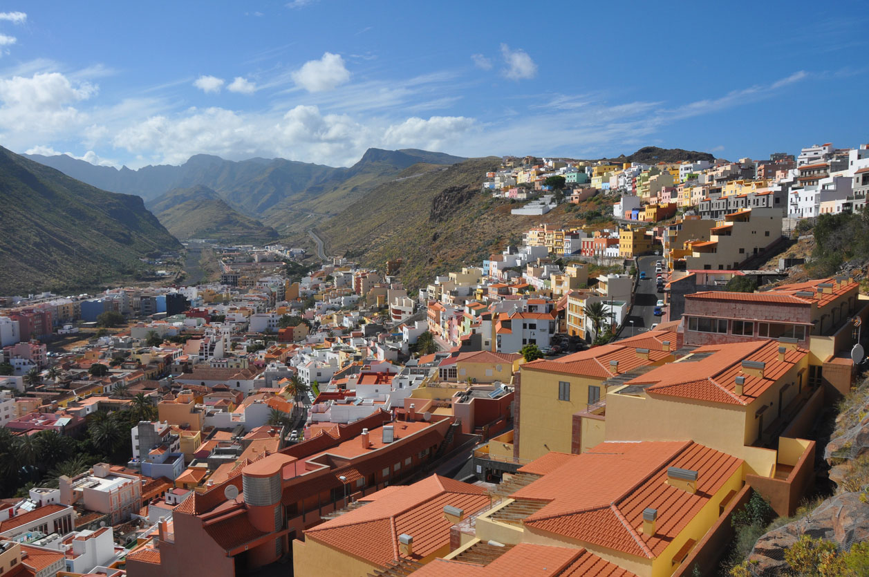 View over San Sebastian de la Gomera on a beautiful day