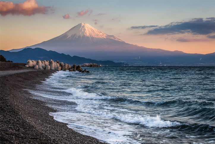 Mt. Fuji seen from Miho no Matsubara in Shimizu