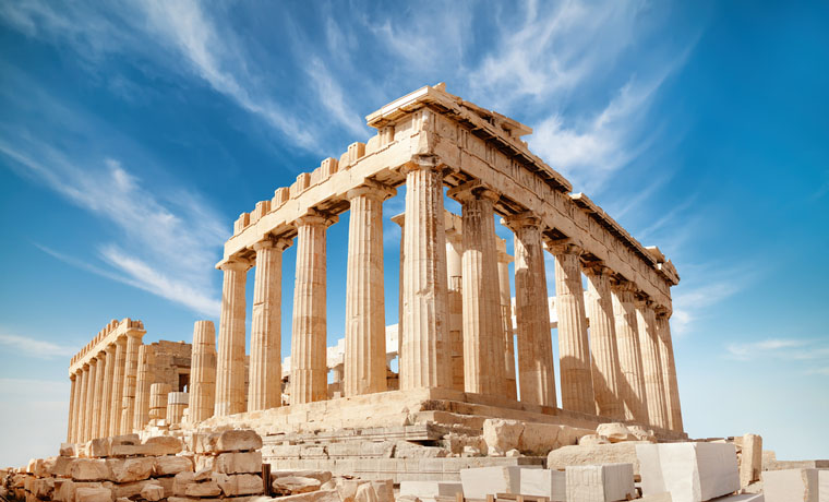 Parthenon on the Acropolis in Athens, Greece
