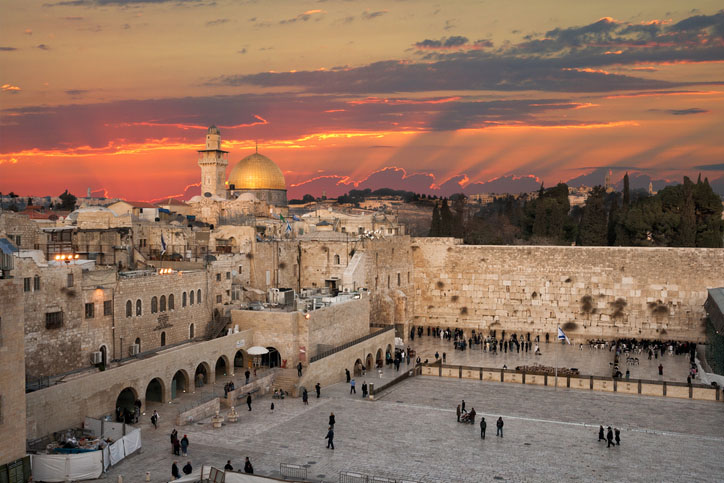 Western Wall at the Dome Of The Rock on the Temple Mount in Jerusalem, Israel