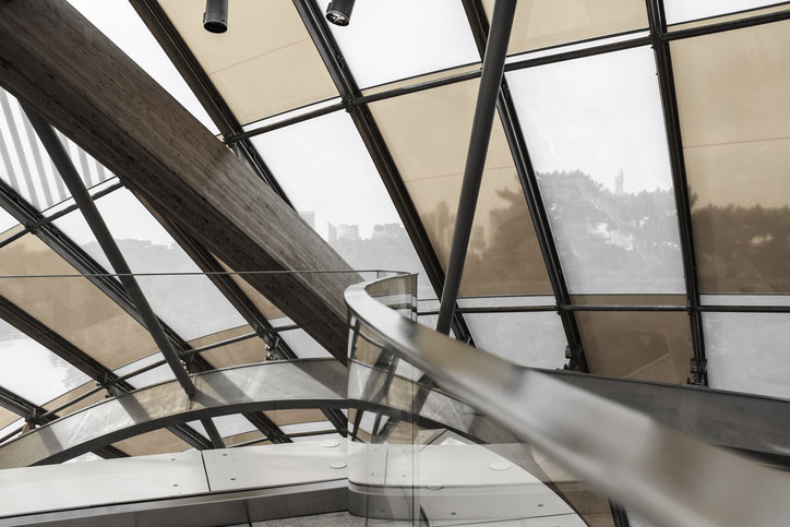 Interior of Fondation Louis Vuitton in Paris, France