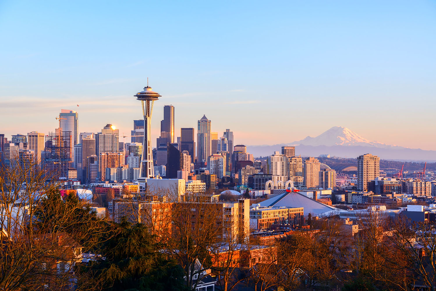 The Seattle, Washington skyline.