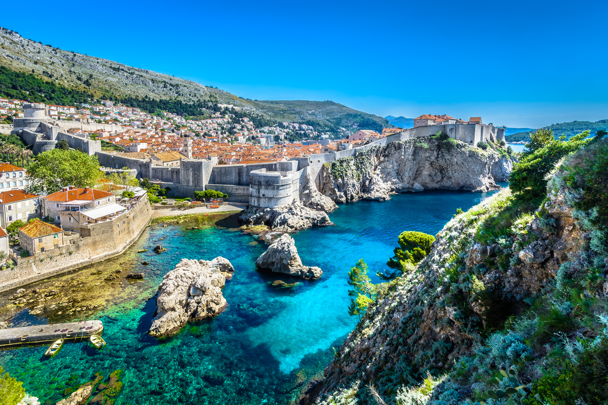 Aerial panoramic view of Dubrovnik