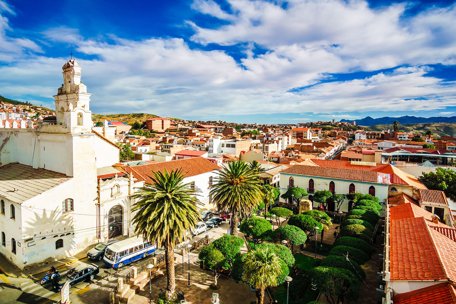 A panoramic shot of Buenos Aires on a sunny day