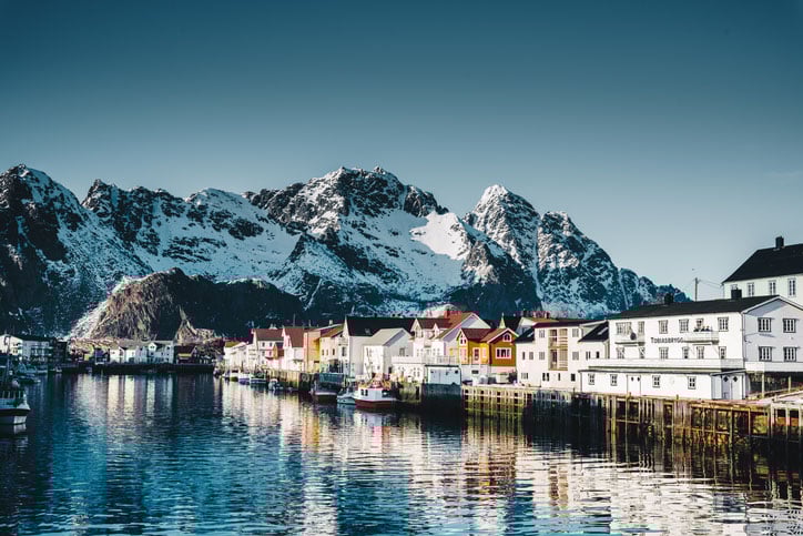 Henningsvær village at the lofoten