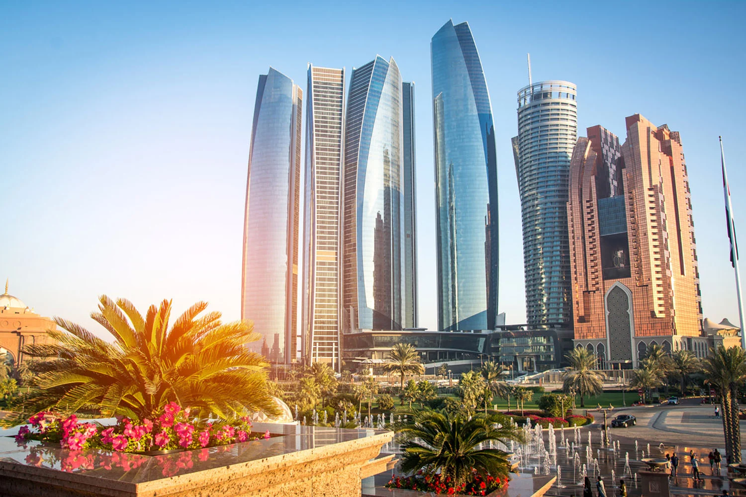 The Etihad Towers in Abu Dhabi