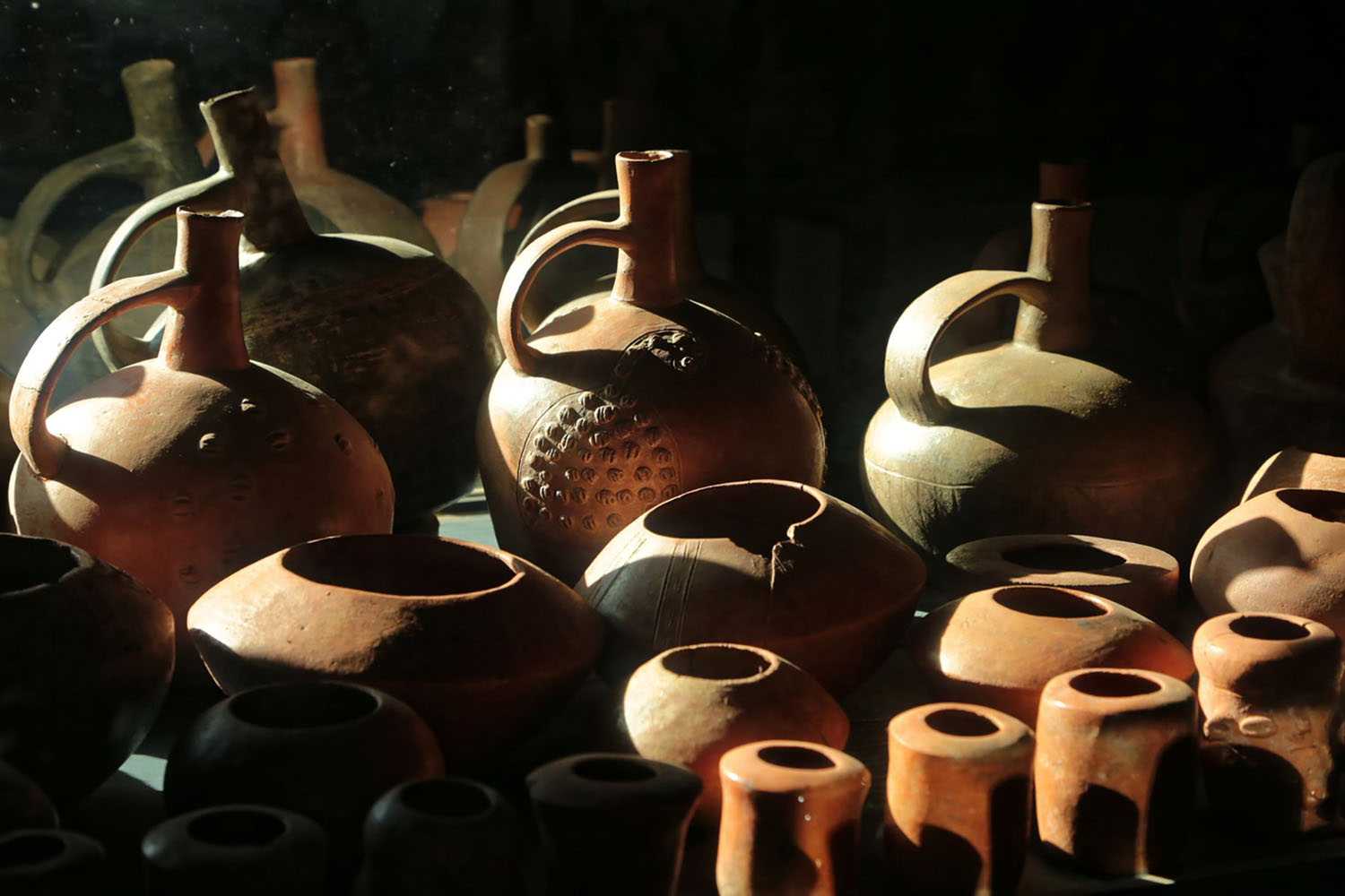 A collection of ancient poetry at Museo Larco in Lima, Peru