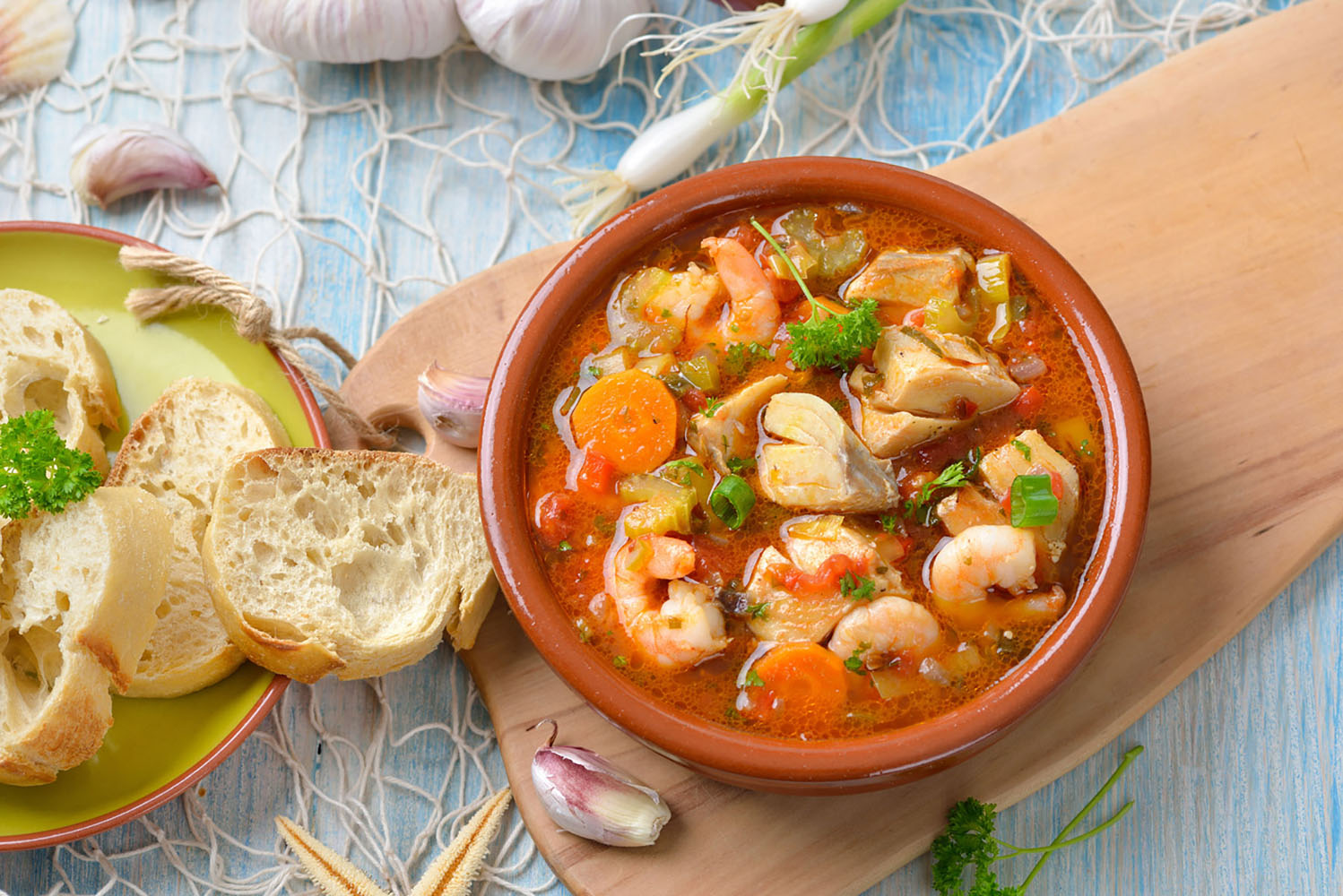 The French dish of Bouillabaisse.
