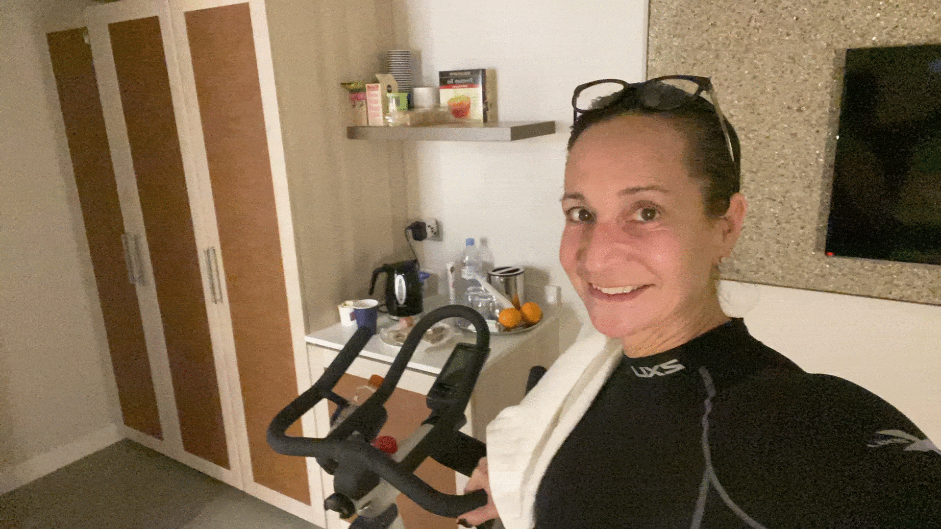 Heike and her Spin Bike