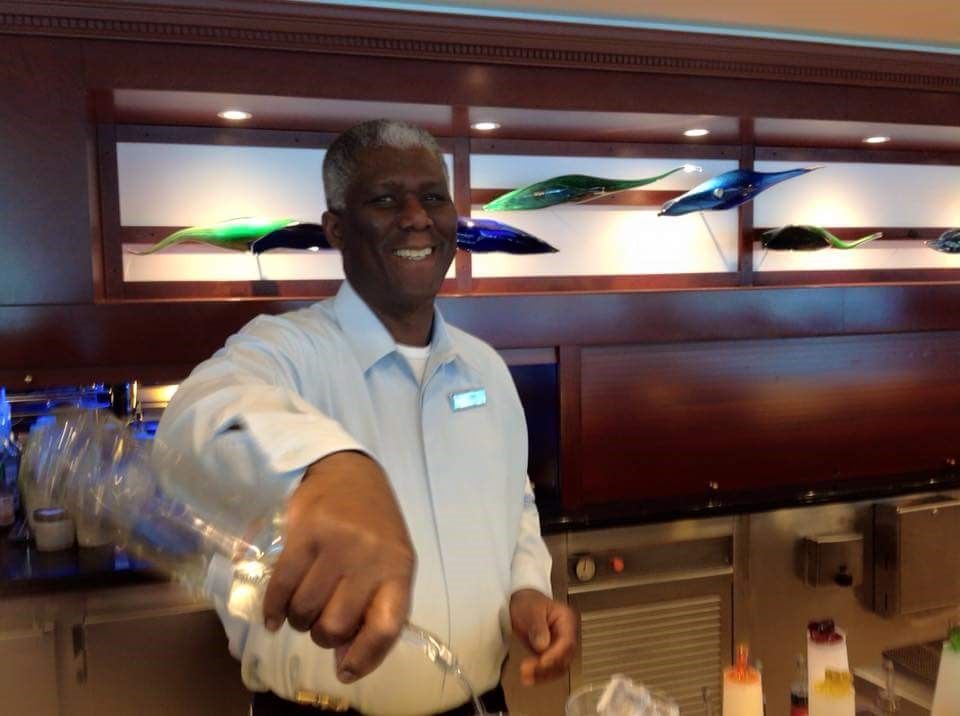 Papa Dale pours a drink