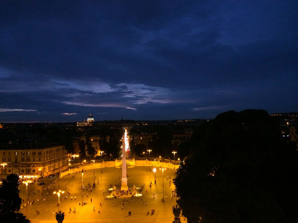 View of Piazza del Popolo from Villa Borghese