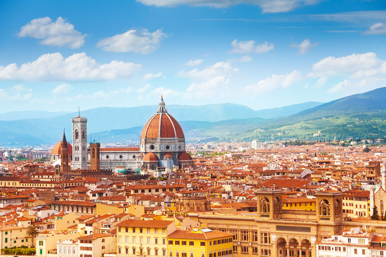 A skyline view of Florence, Italy.