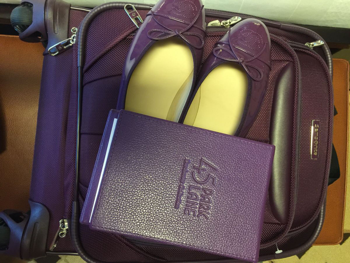 Matching luggage and shoes